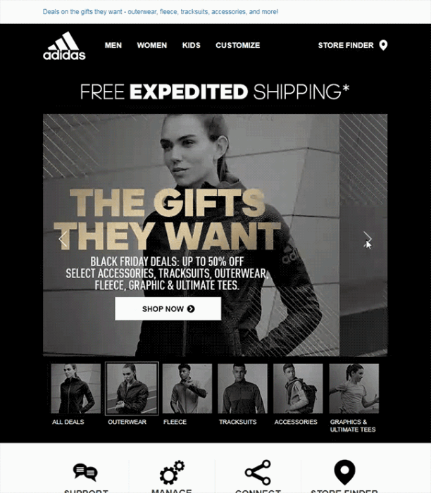 Adidas kinetic email